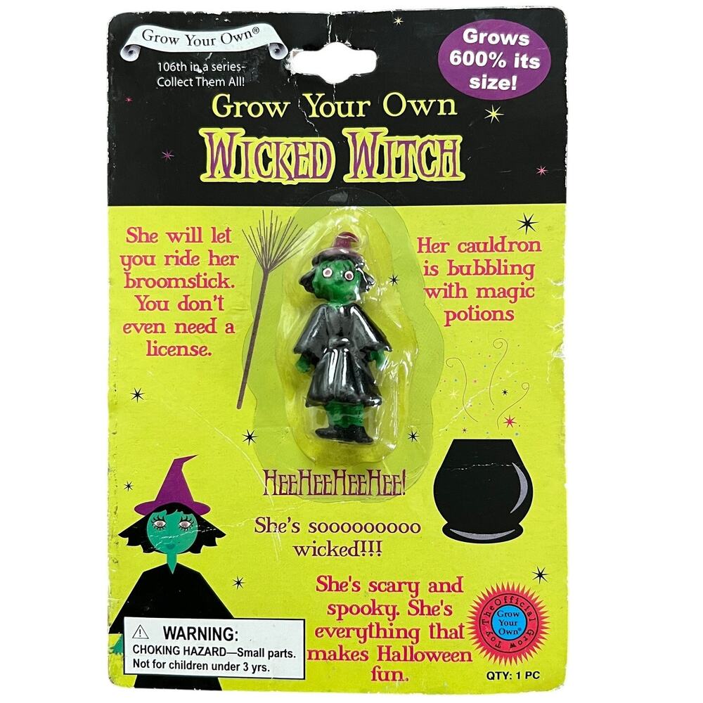 2006 HTF‎ Collectible Grow Your Own Halloween Wicked Witch Toy In Water